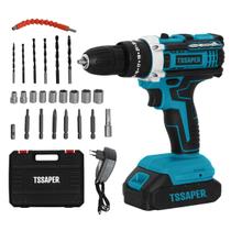 Parafusadeira e Furadeira de Impacto a bateria 21v com Maleta e Acessórios Tssaper TPA21V-1 Parafusadeira e Furadeira de Impacto a bateria 21v com Maleta e Acessórios Tssaper TPA21V-1