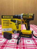 Parafusadeira E Furadeira De Impacto Bateria 21v Sem Fio Amarelo 60hz