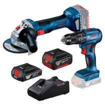 Parafusadeira e Furadeira de Impacto GSB 185-LI + Esmerilhadeira Bosch GWS 180-LI