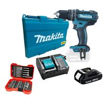 Parafusadeira e Furadeira de Impacto Makita 18V com 1 Bateria, Carregador, Maleta e Jogo de Bits 37 pcs Profissional DHP482Z Parafusadeira e Furadeira de Impacto Makita 18V com 1 Bateria, Carregador, Maleta e Jogo de Bits 37 pcs Profissional DHP482Z