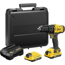 Parafusadeira e Furadeira de Impacto Stanley 1/2 (13mm) Bivolt 20V Recarregável Amarelo - SCD711C1K-BR