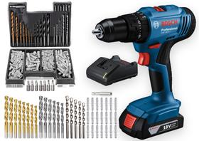 Parafusadeira E Furadeira Gsb 183-li Bosch + Kit 300 Peças