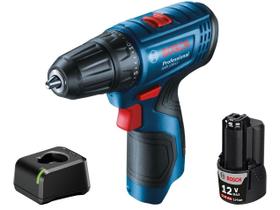 Parafusadeira e Furadeira GSR 120-LI com 1 Bateria 12V Bivolt e Maleta BOSCH