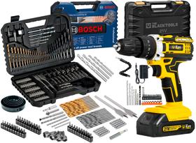Parafusadeira E Furadeira Impacto Tb-21pw 3/8 Cor Amarelo + Kit 103 Peças Em Titânio Bosch