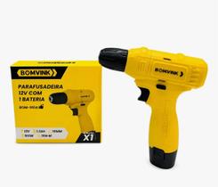 Parafusadeira e Furadeira Sem Fio 12V Bomvink com 1 Bateria Recarregável TipoC 160W Bivolt