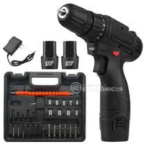 Parafusadeira e Furadeira Sem Fio Impacto Com 2 Baterias 12v 21 Pontas LWJ214 Parafusadeira e Furadeira Sem Fio Impacto Com 2 Baterias 12v 21 Pontas LWJ214