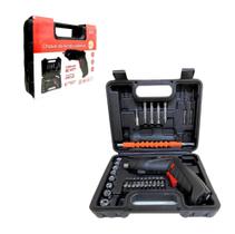 Parafusadeira Elétrica Mini Portátil Maleta 47 Peças Compacta