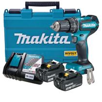 Parafusadeira Furad 18V DHP485Z 2 Baterias 3Ah Makita Maleta