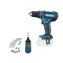 Parafusadeira Furad Impacto Makita 18V Dhp482Z + Kit 18 Bits