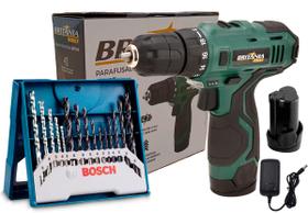 Parafusadeira Furadeira 12v Bateria Britânia + X-line Bosch