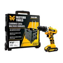 Parafusadeira Furadeira 12V Com Carrinho Multiuso Dobrável Fasterr