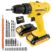 Parafusadeira Furadeira 12V Kit Com 2 Baterias 25 Acessórios
