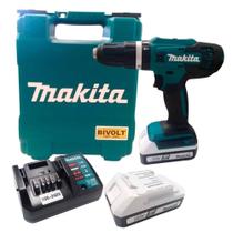 Parafusadeira/Furadeira 13mm À Bateria 18v 1.5Ah + Kit Energia e Maleta HP488D Makita