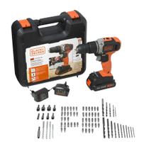 Parafusadeira Furadeira 20V Max c/ 80 acessórios BCD704C1KA-BR Black&Decker