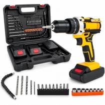 Parafusadeira Furadeira 21V Bivolt Profissional com 2 Baterias Maleta e Kit Acessórios Parafusadeira Furadeira 21V Bivolt Profissional com 2 Baterias Maleta e Kit Acessórios