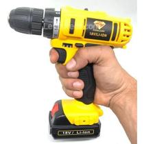 Parafusadeira Furadeira 25v 2 Baterias 18 Peças - Completo