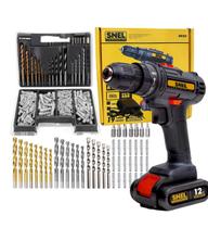 Parafusadeira Furadeira 3/8 A Bateria Jogo Brocas E Buchas 300 Peças