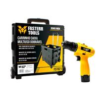 Parafusadeira Furadeira 3/8 Bivolt A Bateria 12v com Carrinho Multiuso Dobrável Fasterr