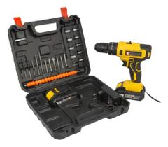 Parafusadeira Furadeira 30v 2 Baterias Nk2830 Nakasaki Amarelo