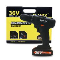 Parafusadeira Furadeira 36v Sem Fio Com Acessórios - B-max