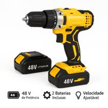 Parafusadeira Furadeira 48V 2 Baterias Com Maleta e Acessórios Completo Parafusadeira Furadeira 48V 2 Baterias Com Maleta e Acessórios Completo