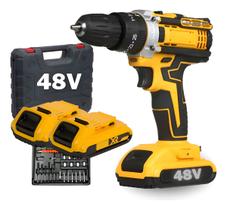 Parafusadeira Furadeira 48v De Impacto 2 Baterias Com Maleta