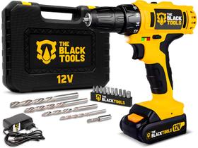 Parafusadeira Furadeira A Bateria 12v 3/8 Bivolt Com Maleta The Black Tools Parafusadeira Furadeira A Bateria 12v 3/8 Bivolt Com Maleta The Black Tools