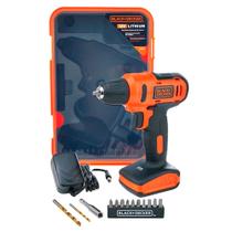 Parafusadeira Furadeira a Bateria 12V 3/8” Black + Decker LD12SP-BR Parafusadeira Furadeira a Bateria 12V 3/8” Black + Decker LD12SP-BR