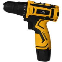 Parafusadeira Furadeira Bateria 12V 1.5Ah 1350rpm Mandril 10mm 3.8 Polegadas Carregador Bivolt Lith
