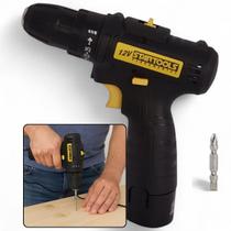 Parafusadeira Furadeira Bateria 12V Mandril Sem Fio Portátil Compacta Doméstica Carregador Bivolt Parafusadeira Furadeira Bateria 12V Mandril Sem Fio Portátil Compacta Doméstica Carregador Bivolt
