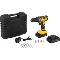 Parafusadeira Furadeira Bateria 20V Bivolt Mandril 3/8" Polegadas Maleta - Vonder