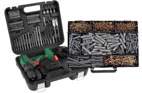 Parafusadeira furadeira bateria PFD 074 DWT + Kit 700 pçs