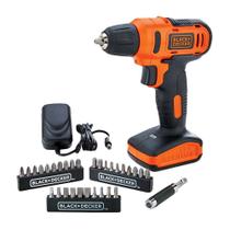 Parafusadeira/Furadeira BLACK+DECKER 3/8 (10MM) 12 V com 31 Acessórios