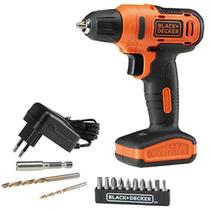 Parafusadeira furadeira black&decker c/13 pc ld12s litio 12v bivolt