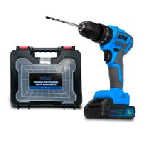 Parafusadeira Furadeira Brushless 36V Profissional 2 Baterias 10000 mAh Com Maleta de transporte