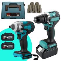 Parafusadeira Furadeira Chave De Impacto Com Baterias 48v Brushless Top Premium