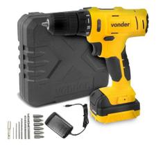 Parafusadeira/furadeira com impacto a bateria 12V fonte bivolt automática PFV120I VONDER