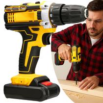 Parafusadeira Furadeira Compacta Completa Sem Fio 2 Baterias 110V 220V 60Hz Linha Premium