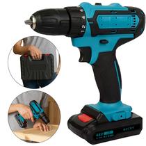 Parafusadeira Furadeira Compacta Completa Sem Fio 2 Baterias 48v 110V 220V 60Hz Premium