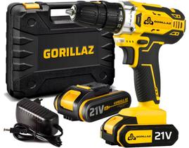 Parafusadeira Furadeira De Impacto 21v 2 Baterias Com Maleta