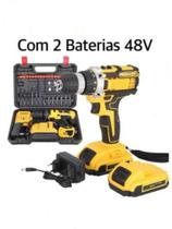 Parafusadeira Furadeira de Impacto 48v 2 Baterias Com Maleta Parafusadeira Furadeira de Impacto 48v 2 Baterias Com Maleta