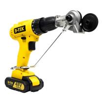 Parafusadeira Furadeira de Impacto 48V com Adaptador Corta Chapa 2 Baterias Kit Completo com Maleta Parafusadeira Furadeira de Impacto 48V com Adaptador Corta Chapa 2 Baterias Kit Completo com Maleta