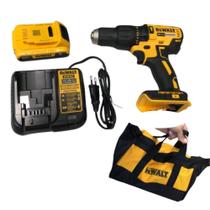 Parafusadeira Furadeira De Impacto A Bateria Mandril 1/2 20V Com Bateria Carregador Dcd7781d1br Dewa