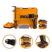 Parafusadeira Furadeira de Impacto Bateria 166 Nm Torque Ingco 20V Brushless Profissional Industrial