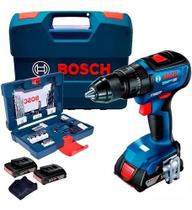 Parafusadeira Furadeira de Impacto Bateria 18V Motor Brushless 2 Baterias e Maleta GSB 18