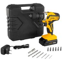 Parafusadeira Furadeira de Impacto Bateria 3/8 Polegadas PFV 238I - Preto/Amarelo Vonder Parafusadeira Furadeira de Impacto Bateria 3/8 Polegadas PFV 238I - Preto/Amarelo Vonder