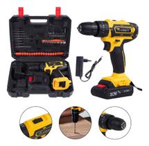Parafusadeira Furadeira De Impacto Com Bateria E Maleta
