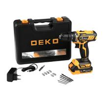 Parafusadeira Furadeira de Impacto Deko 3/8" 20v 1 Baterias 1,5ah bivolt Lí-íon Maleta e Acessórios