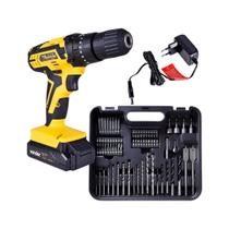 Parafusadeira/Furadeira de Impacto PFV074 a Bateria 12V com Maleta e Acessórios - Vonder Parafusadeira/Furadeira de Impacto PFV074 a Bateria 12V com Maleta e Acessórios - Vonder