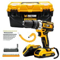 Parafusadeira Furadeira De Impacto Profissional 21v com Caixa de ferramentas Fasterr Parafusadeira Furadeira De Impacto Profissional 21v com Caixa de ferramentas Fasterr